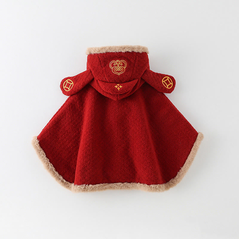 Manteau à manches longues pour bébé fille/garçon, motif vagues et poissons koi rouges, avec Buddha Stones , automne/hiver - image 1