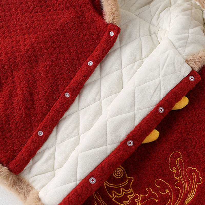 Manteau à manches longues pour bébé fille/garçon, motif vagues et poissons koi rouges, avec Buddha Stones , automne/hiver - image 7