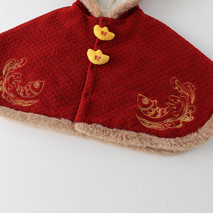 Manteau à manches longues pour bébé fille/garçon, motif vagues et poissons koi rouges, avec Buddha Stones , automne/hiver - image 5