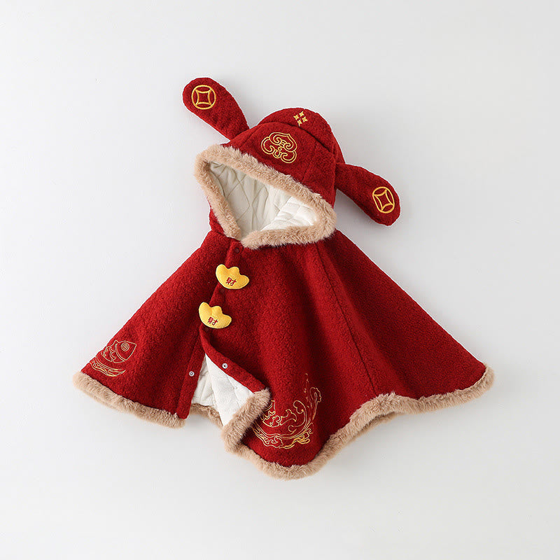 Manteau à manches longues pour bébé fille/garçon, motif vagues et poissons koi rouges, avec Buddha Stones , automne/hiver - image 3