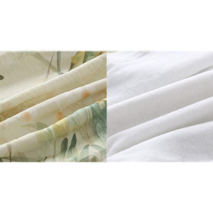 Grenouillères bébé fille en coton à manches longues, motif fleurs beiges et herbe verte , Buddha Stones , printemps et automne - image 16