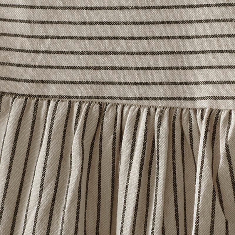 Chemise à manches longues pour femme avec col montant, boutons et rayures automnales, Buddha Stones, poches - image 10