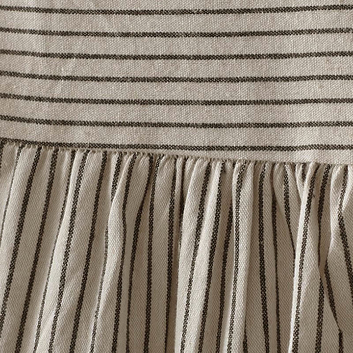 Chemise à manches longues pour femme avec col montant, boutons et rayures automnales, Buddha Stones, poches - image 10