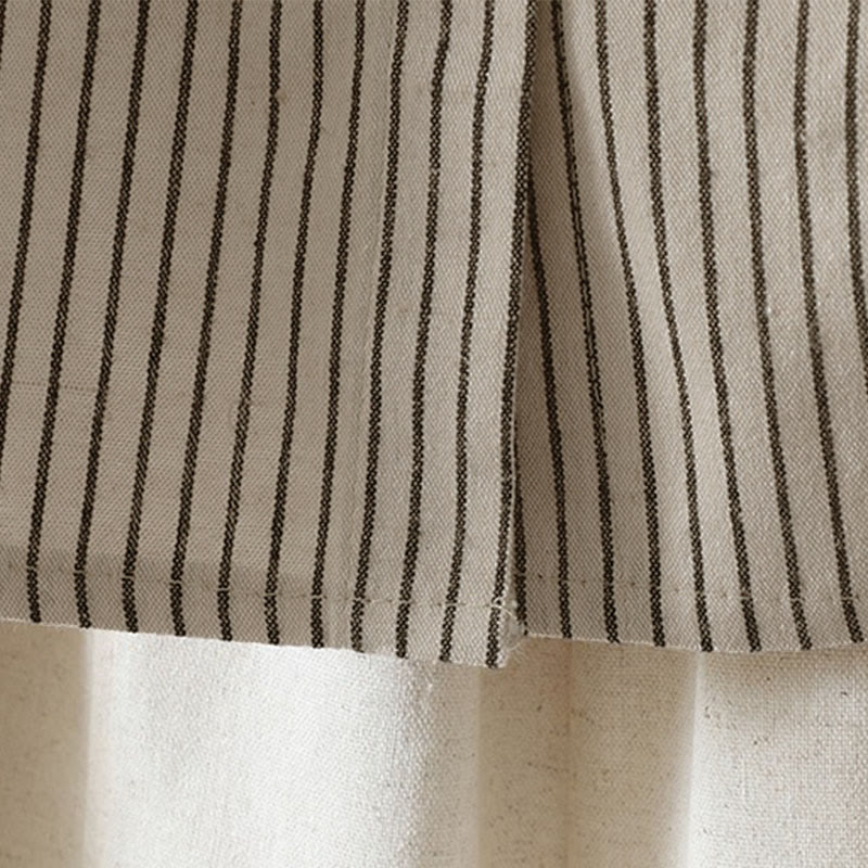 Chemise à manches longues pour femme avec col montant, boutons et rayures automnales, Buddha Stones, poches - image 11