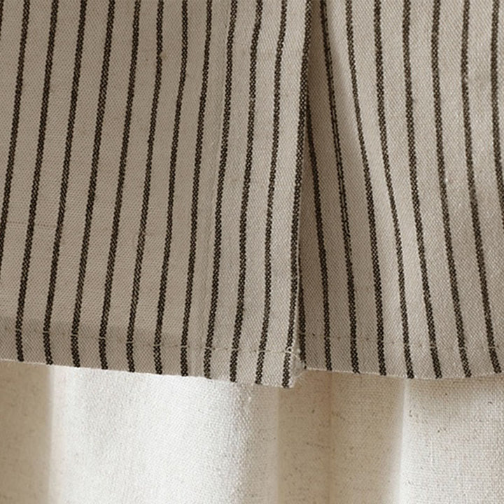 Chemise à manches longues pour femme avec col montant, boutons et rayures automnales, Buddha Stones, poches - image 11