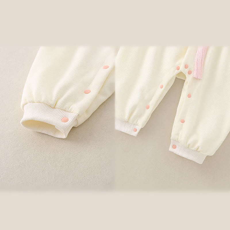 Grenouillères bébé fille en coton à manches longues, motif pavillon printemps-automne, Buddha Stones - image 12