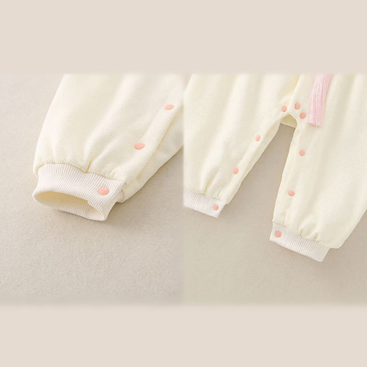 Grenouillères bébé fille en coton à manches longues, motif pavillon printemps-automne, Buddha Stones - image 12