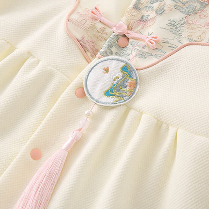 Grenouillères bébé fille en coton à manches longues, motif pavillon printemps-automne, Buddha Stones - image 6