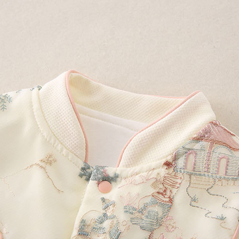 Grenouillères bébé fille en coton à manches longues, motif pavillon printemps-automne, Buddha Stones - image 5