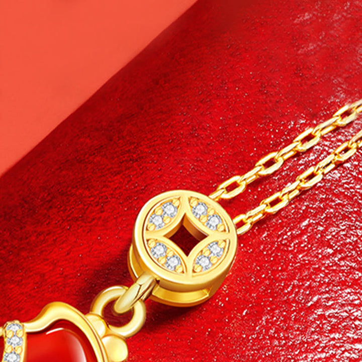 Pendentifs en argent sterling 925 et agate rouge, ornés d'une pièce de cuivre et de pierres de Buddha Stones de l'année du Cheval. - image 4