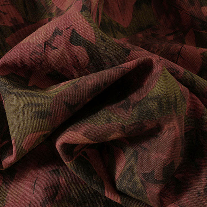 Robe midi à manches longues et poches, ornée de boutons et d'un imprimé floral décontracté Buddha Stones - image 17