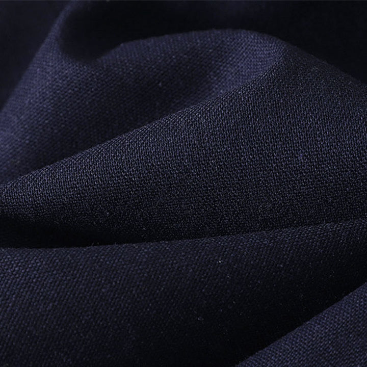 Pantalon large en coton avec poches, taille élastique brodée, motif Buddha Stones et fermeture éclair, pour femme. - image 19