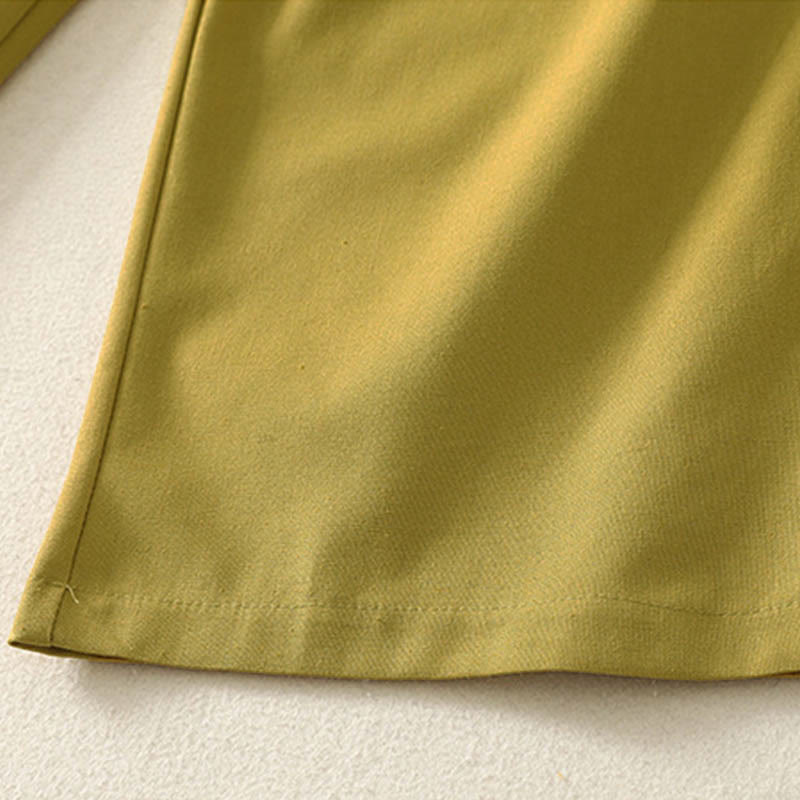 Pantalon large en coton avec poches, taille élastique brodée, motif Buddha Stones et fermeture éclair, pour femme. - image 15