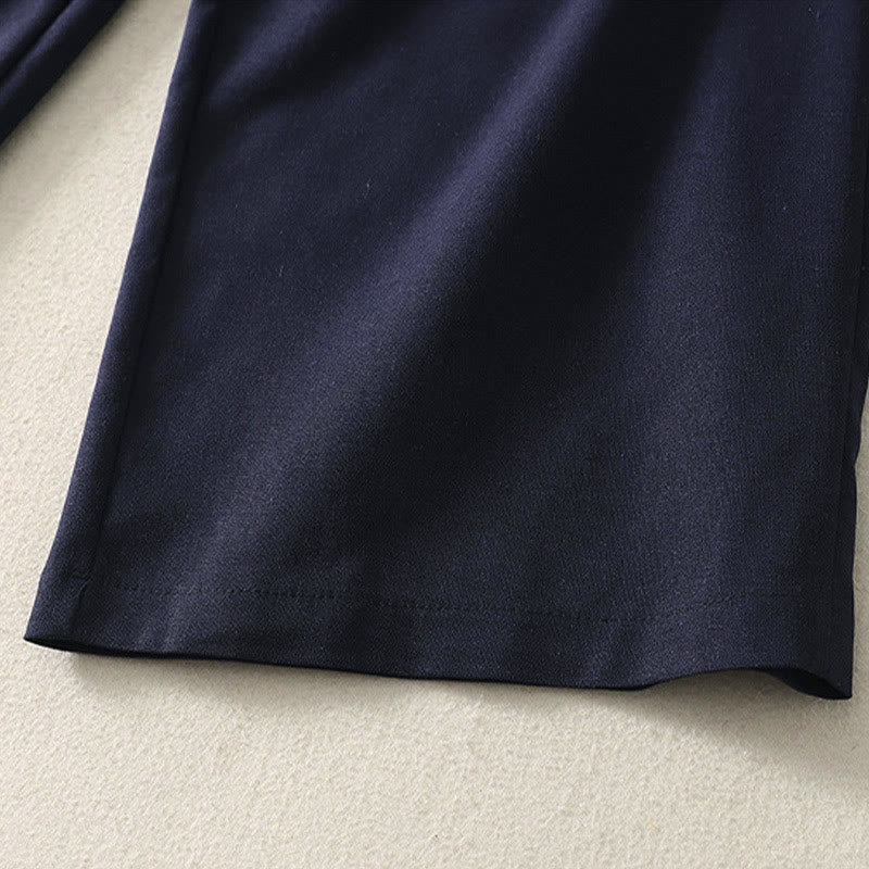 Pantalon large en coton avec poches, taille élastique brodée, motif Buddha Stones et fermeture éclair, pour femme. - image 20