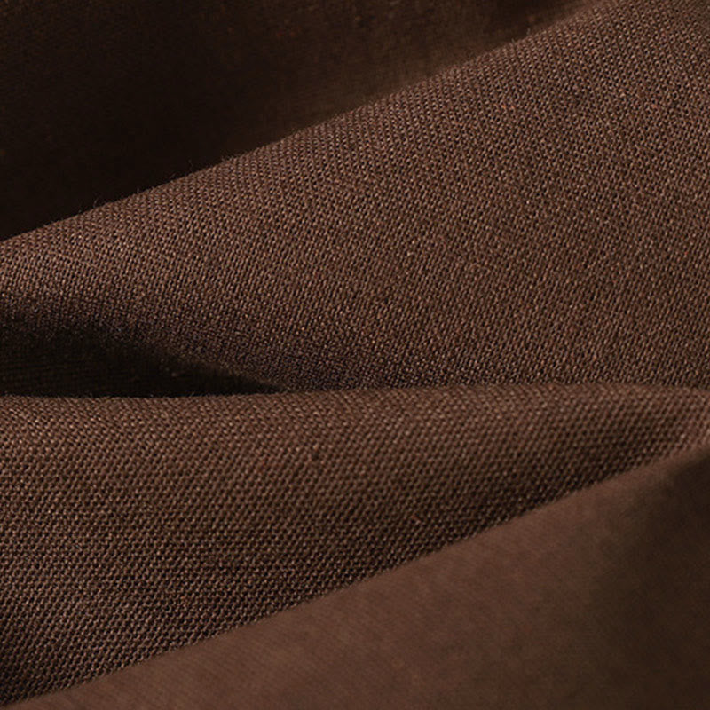 Pantalon large en coton avec poches, taille élastique brodée, motif Buddha Stones et fermeture éclair, pour femme. - image 25