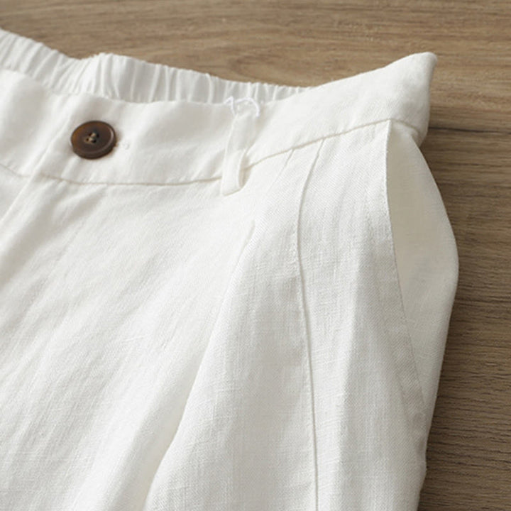 Pantalon large en coton avec poches, couleur unie, fermeture éclair, idéal pour l'automne et parfait pour les déplacements des femmes (Buddha Stones). - image 11