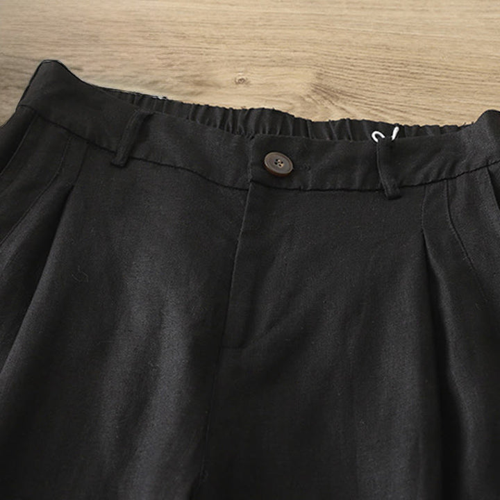 Pantalon large en coton avec poches, couleur unie, fermeture éclair, idéal pour l'automne et parfait pour les déplacements des femmes (Buddha Stones). - image 18