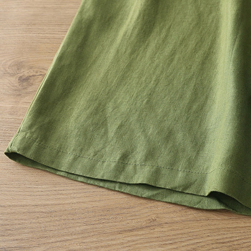 Pantalon large en coton avec poches, couleur unie, fermeture éclair, idéal pour l'automne et parfait pour les déplacements des femmes (Buddha Stones). - image 25