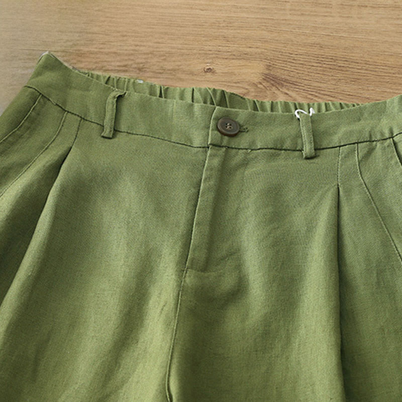 Pantalon large en coton avec poches, couleur unie, fermeture éclair, idéal pour l'automne et parfait pour les déplacements des femmes (Buddha Stones). - image 23