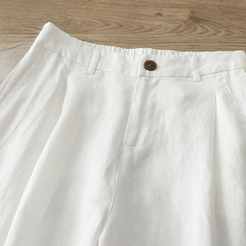 Pantalon large en coton avec poches, couleur unie, fermeture éclair, idéal pour l'automne et parfait pour les déplacements des femmes (Buddha Stones). - image 8