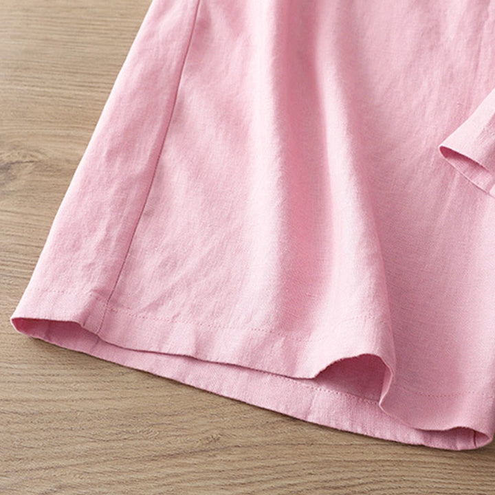 Pantalon large en coton avec poches, couleur unie, fermeture éclair, idéal pour l'automne et parfait pour les déplacements des femmes (Buddha Stones). - image 30