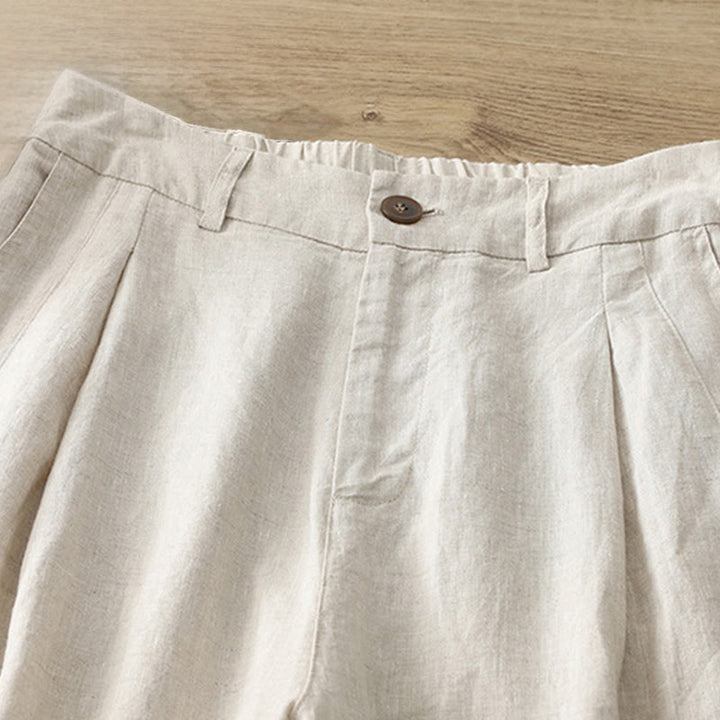 Pantalon large en coton avec poches, couleur unie, fermeture éclair, idéal pour l'automne et parfait pour les déplacements des femmes (Buddha Stones). - image 36