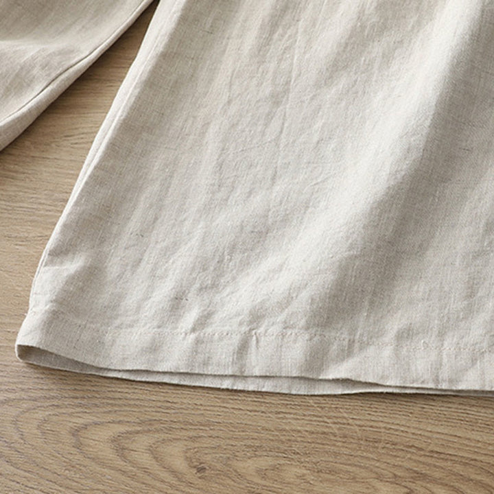 Pantalon large en coton avec poches, couleur unie, fermeture éclair, idéal pour l'automne et parfait pour les déplacements des femmes (Buddha Stones). - image 38