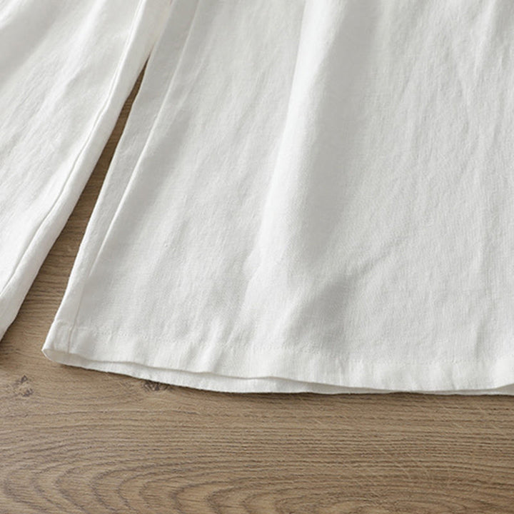 Pantalon large en coton avec poches, couleur unie, fermeture éclair, idéal pour l'automne et parfait pour les déplacements des femmes (Buddha Stones). - image 15