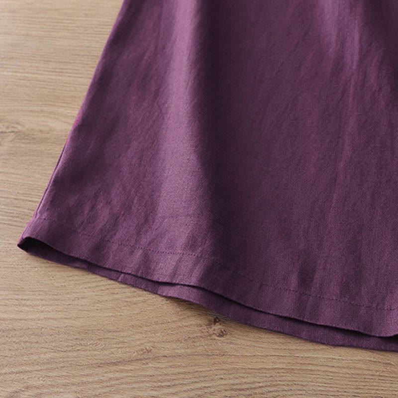 Pantalon large en coton avec poches, couleur unie, fermeture éclair, idéal pour l'automne et parfait pour les déplacements des femmes (Buddha Stones). - image 34