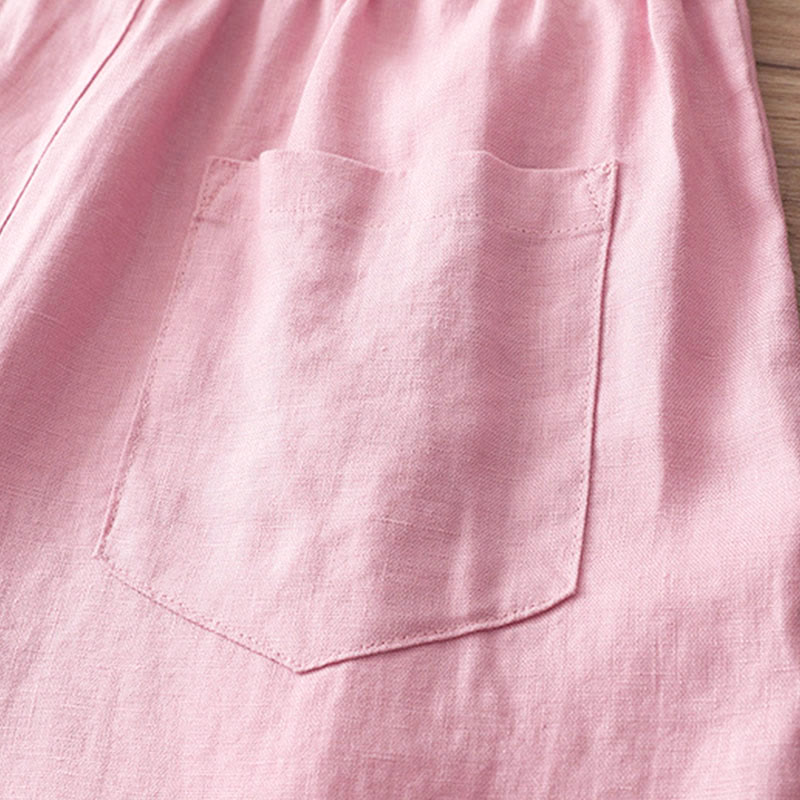 Pantalon large en coton avec poches, couleur unie, fermeture éclair, idéal pour l'automne et parfait pour les déplacements des femmes (Buddha Stones). - image 29