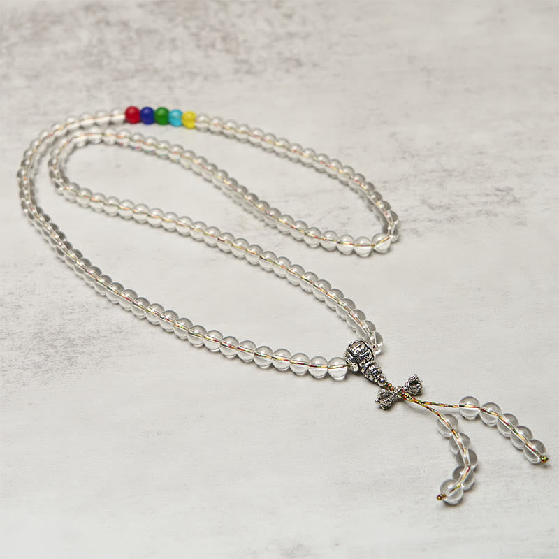 Mala de Buddha Stones Vajra, amulette Liuli, 108 perles, pouvoir spirituel et force - image 2