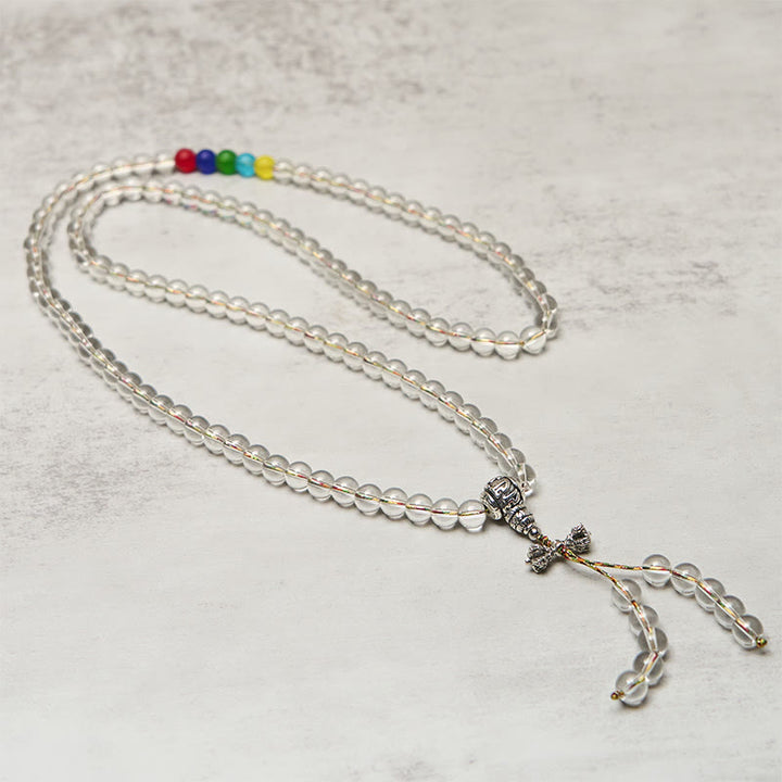 Mala de Buddha Stones Vajra, amulette Liuli, 108 perles, pouvoir spirituel et force - image 2