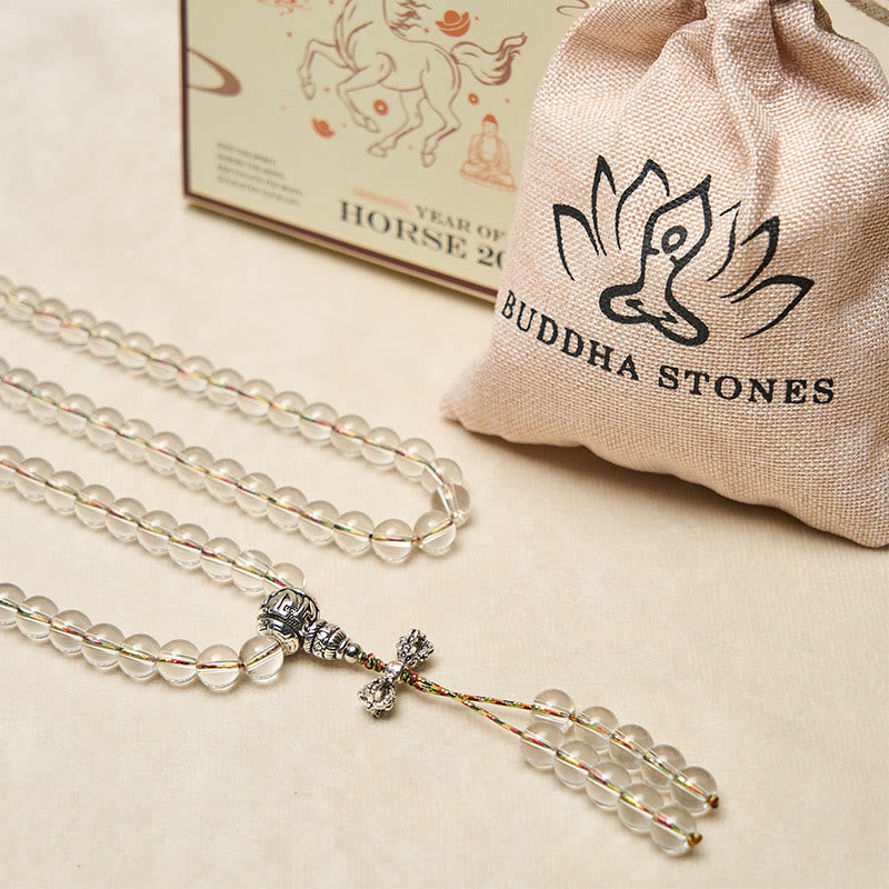 Mala de Buddha Stones Vajra, amulette Liuli, 108 perles, pouvoir spirituel et force - image 6