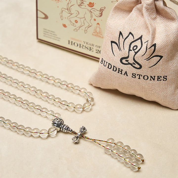 Mala de Buddha Stones Vajra, amulette Liuli, 108 perles, pouvoir spirituel et force - image 6