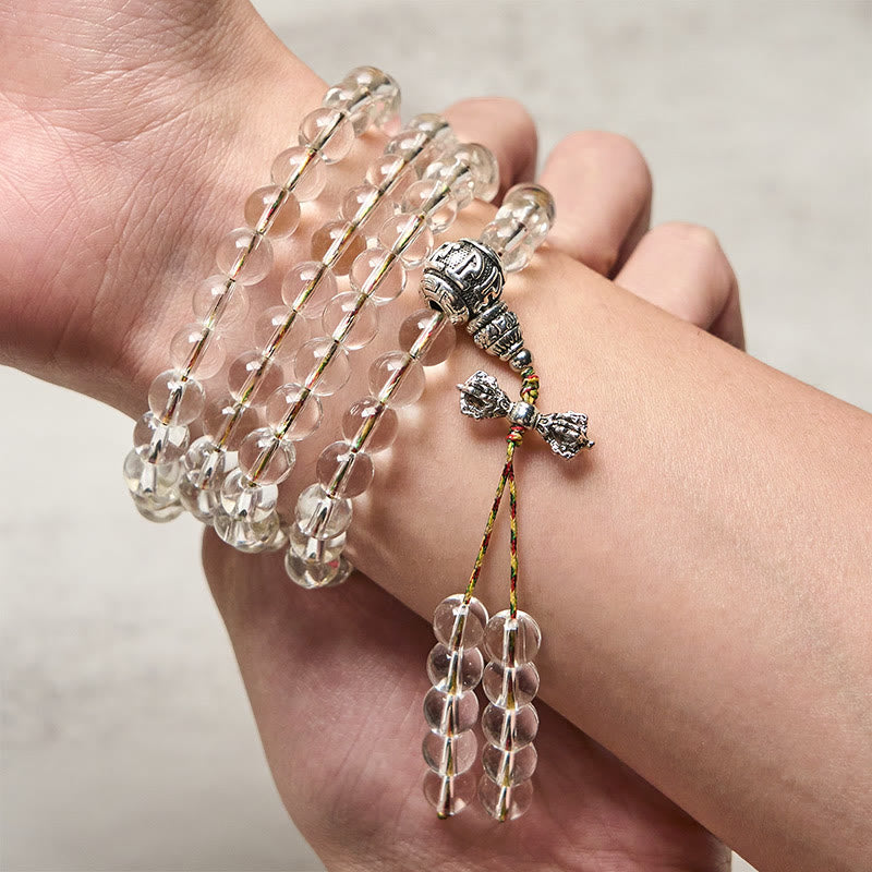 Mala de Buddha Stones Vajra, amulette Liuli, 108 perles, pouvoir spirituel et force - image 3