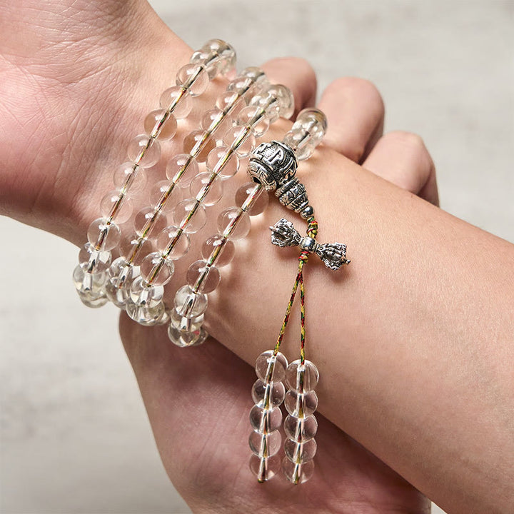 Mala de Buddha Stones Vajra, amulette Liuli, 108 perles, pouvoir spirituel et force - image 3