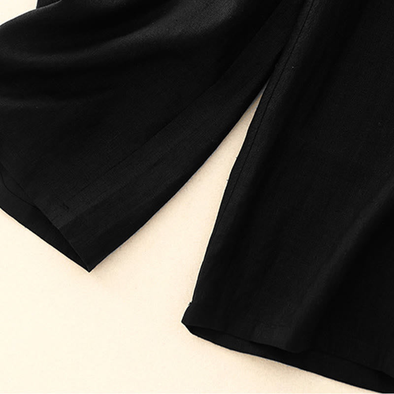 Pantalon en coton uni et simple pour femme, longueur 7-8, avec poches, Buddha Stones - image 10