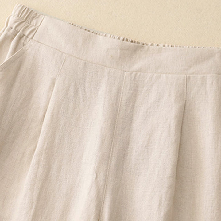 Pantalon en coton uni et simple pour femme, longueur 7-8, avec poches, Buddha Stones - image 13