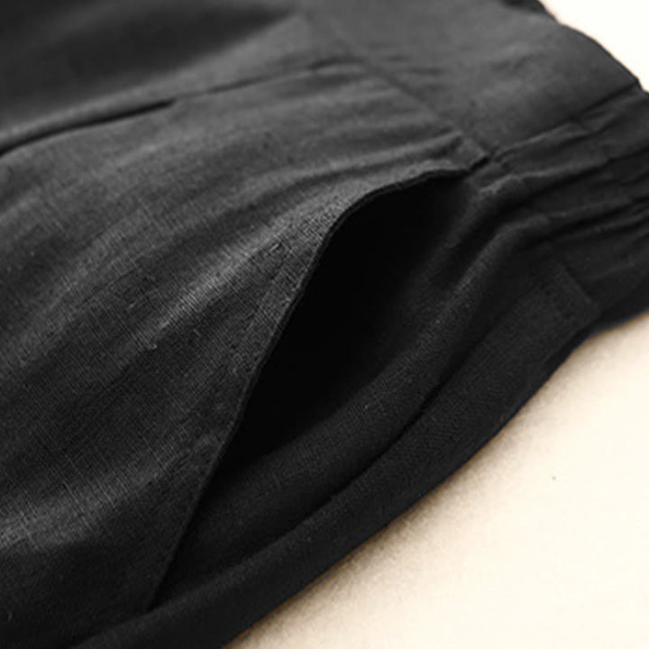 Pantalon en coton uni et simple pour femme, longueur 7-8, avec poches, Buddha Stones - image 8