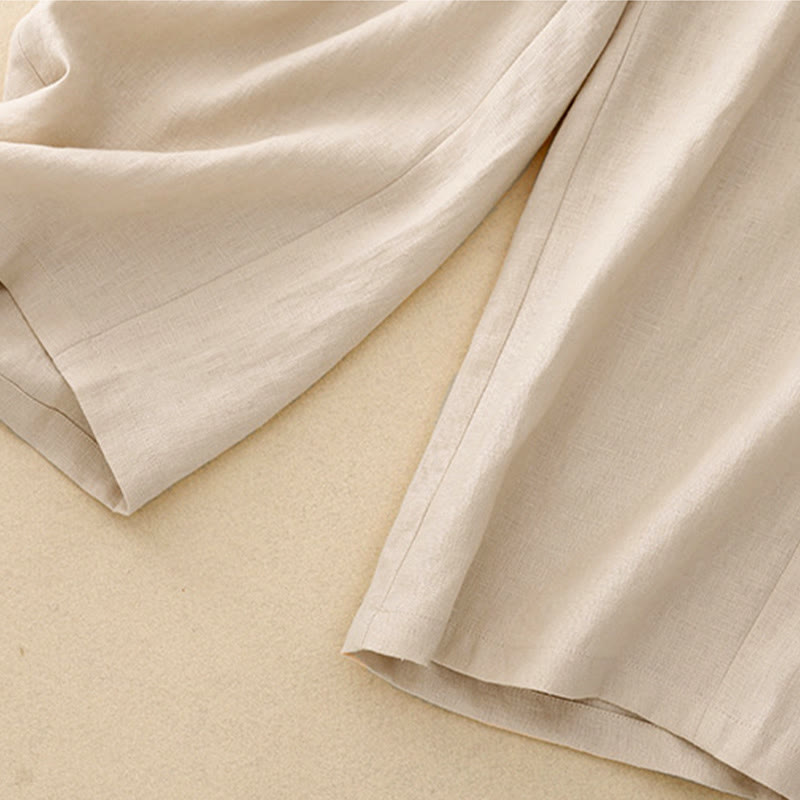 Pantalon en coton uni et simple pour femme, longueur 7-8, avec poches, Buddha Stones - image 19