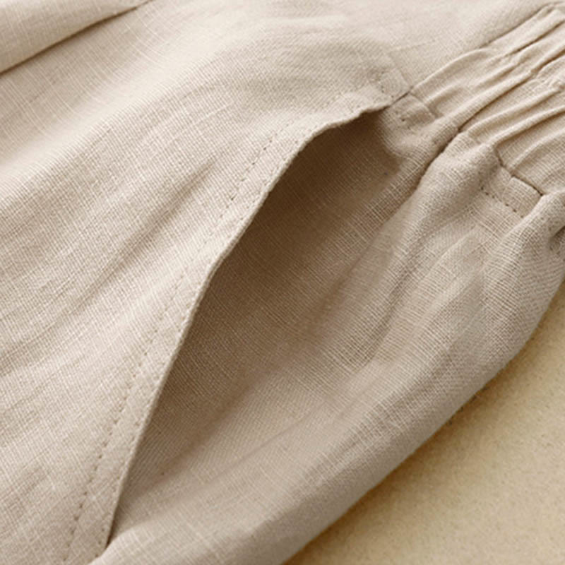 Pantalon en coton uni et simple pour femme, longueur 7-8, avec poches, Buddha Stones - image 16