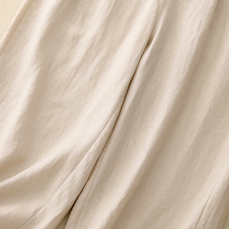 Pantalon en coton uni et simple pour femme, longueur 7-8, avec poches, Buddha Stones - image 15