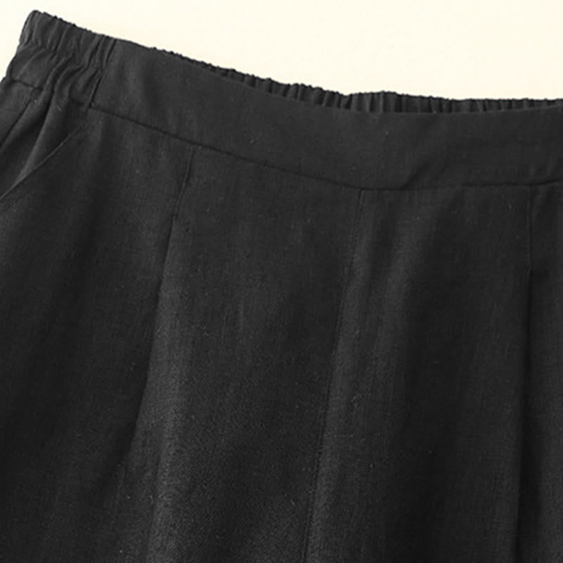 Pantalon en coton uni et simple pour femme, longueur 7-8, avec poches, Buddha Stones - image 7