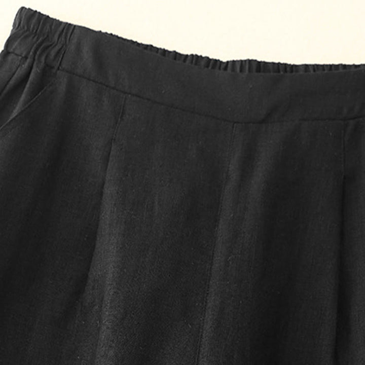 Pantalon en coton uni et simple pour femme, longueur 7-8, avec poches, Buddha Stones - image 7