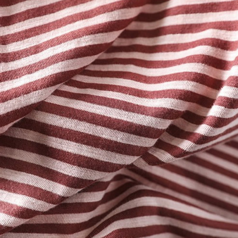 Sweat à capuche en coton à manches longues pour femme, motif rayé printanier Buddha Stones - image 10