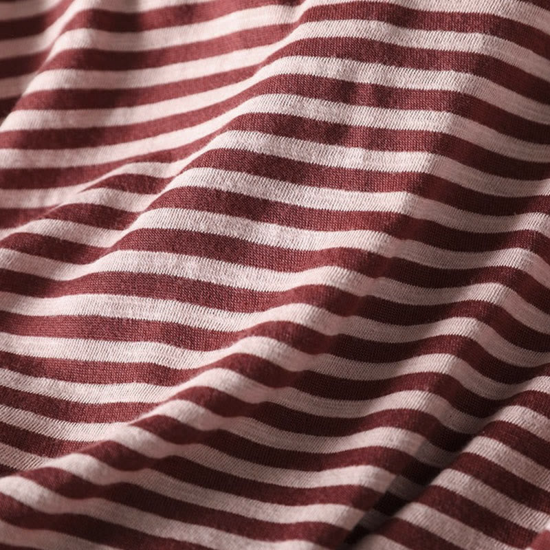 Sweat à capuche en coton à manches longues pour femme, motif rayé printanier Buddha Stones - image 11