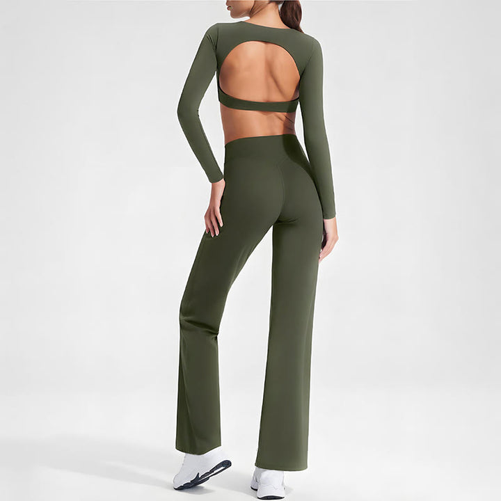 Soutien-gorge dos nu à manches longues Buddha Stones, débardeur de sport, fitness et yoga pour femme - image 26