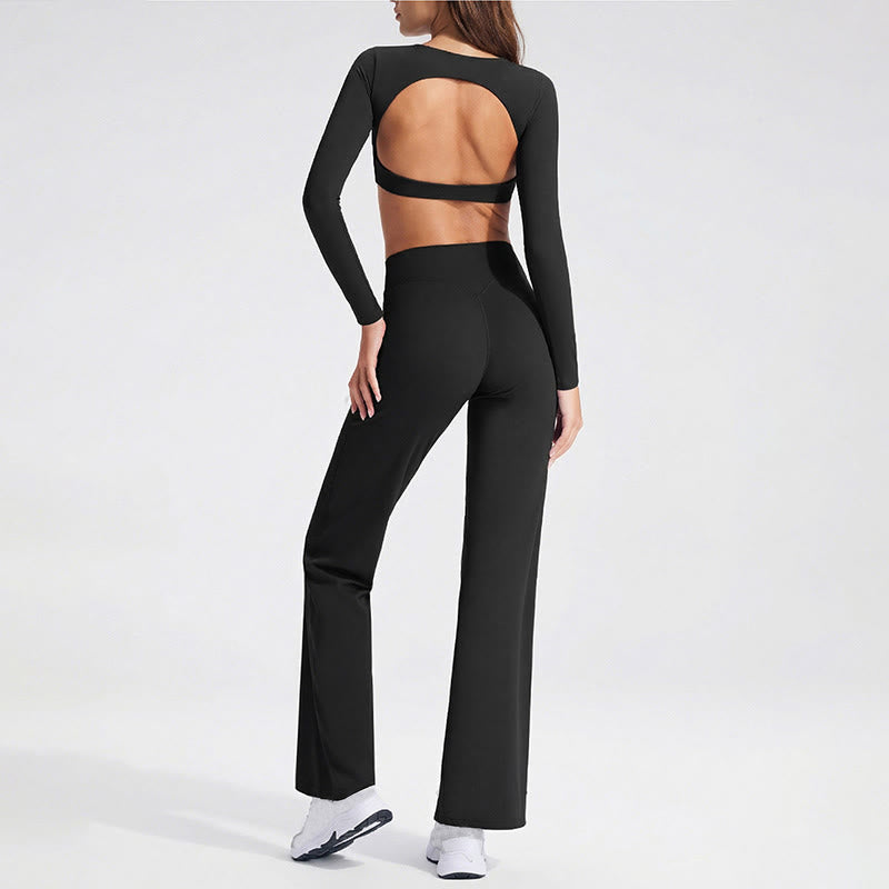 Soutien-gorge dos nu à manches longues Buddha Stones, débardeur de sport, fitness et yoga pour femme - image 5
