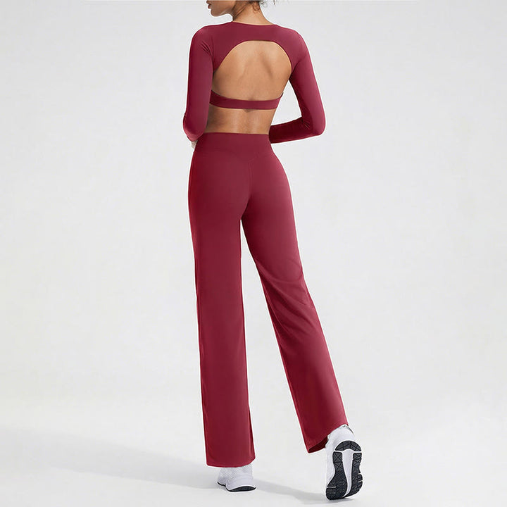 Soutien-gorge dos nu à manches longues Buddha Stones, débardeur de sport, fitness et yoga pour femme - image 29