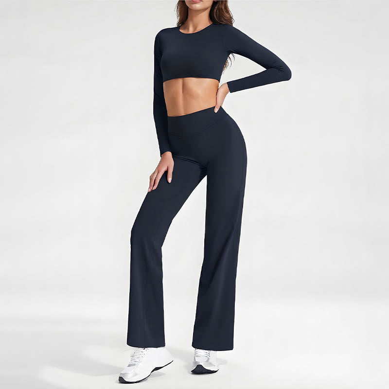 Soutien-gorge dos nu à manches longues Buddha Stones, débardeur de sport, fitness et yoga pour femme - image 6